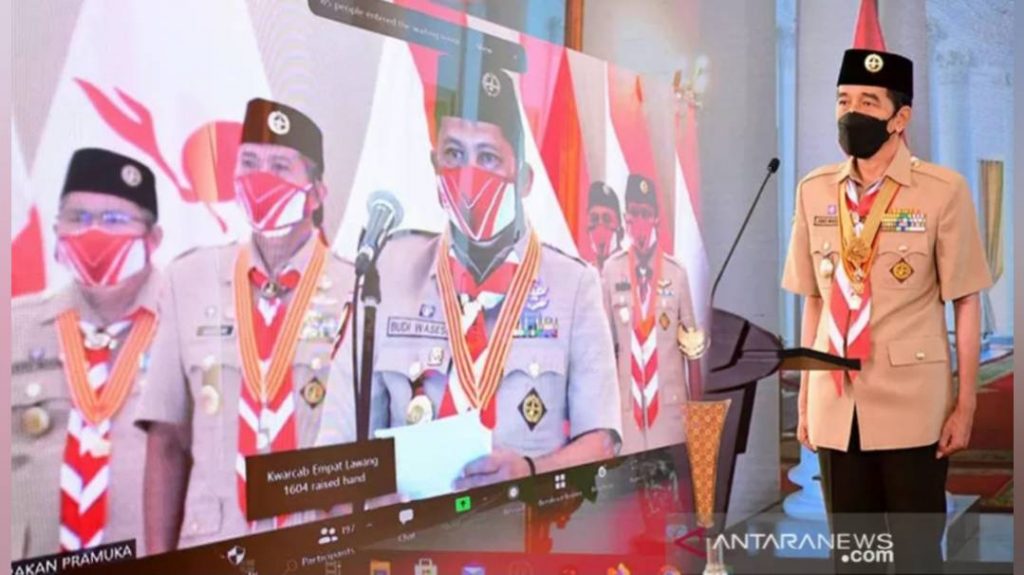 Presiden Jokowi Ingatkan Pramuka Jadi Pelopor Disiplin Prokes Halo